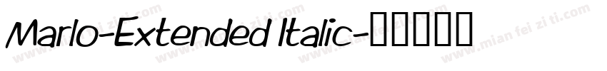 Marlo-Extended Italic字体转换